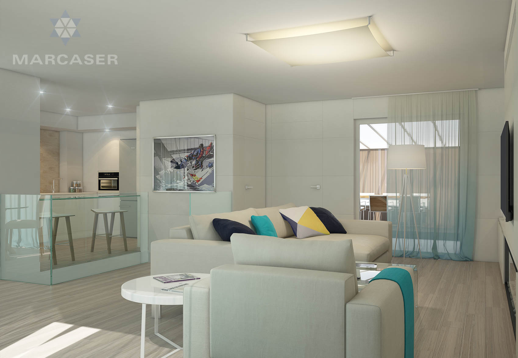 Marcaser - decoración en sala de estar en villas romanas